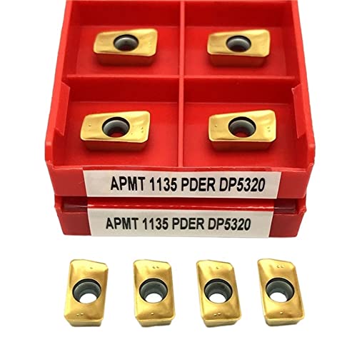 Wendemesser aus Hartmetall 10 STÜCKE APMT1135 DP5420 Hartmetalleinsätze Wendeschneidplatte Drehwendeplatte Metalldrehwerkzeuge CNC-Fräsdrehwerkzeug(APMT1135 DP5320) von OSSIL