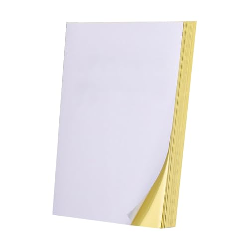 60 Blatt selbstklebendes Papier für Drucker A4, selbstklebendes Papier, weiß, selbstklebend, bedruckbar, 297 x 210 mm (weiß) von OTAIVE