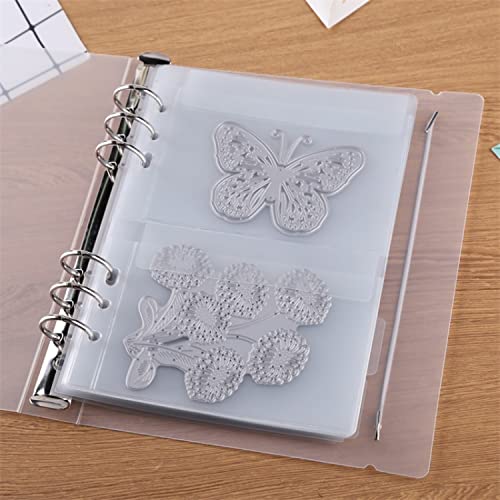 20 Stück Bindertaschen A5 Größe 6 Löcher Binder Ordner für 6-Ringe Notebook Binder Lose Blätter Taschen wasserdichte PVC-Tasche Dokument Archivierung Taschen für DIY Scrapbooking Papier von OTCRAFT