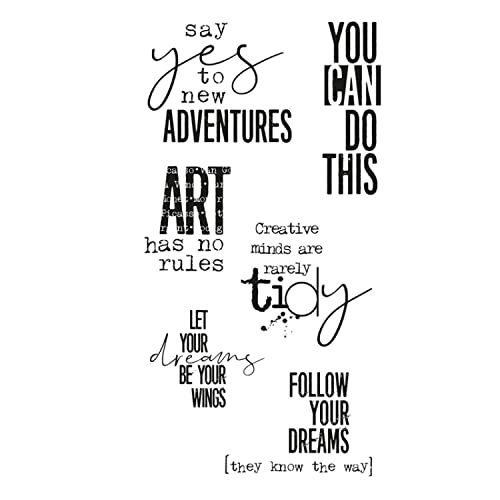 "Follow Your Dreams follow your dreams you can do this Word Sentence" für transparente Gummistempel, Kartenherstellung für DIY Scrapbooking Papier Basteln Kunstbedarf handgefertigt von OTCRAFT