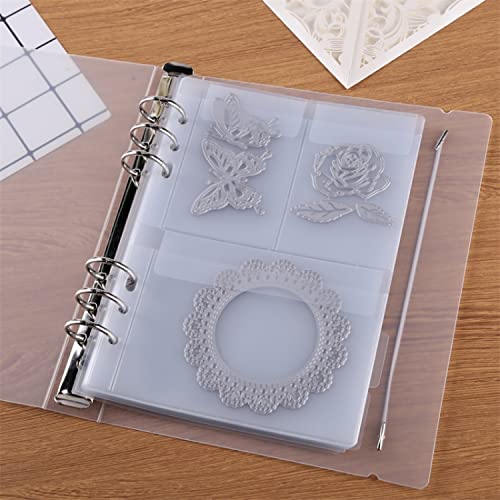 OTCRAFT 20 Stück Bindertaschen A5 Größe 6 Löcher Binder Ordner für 6-Ringe Notebook Binder Lose Blätter Taschen für DIY Scrapbooking Papier Karten Handwerk Stanzformen Aufbewahrung von OTCRAFT