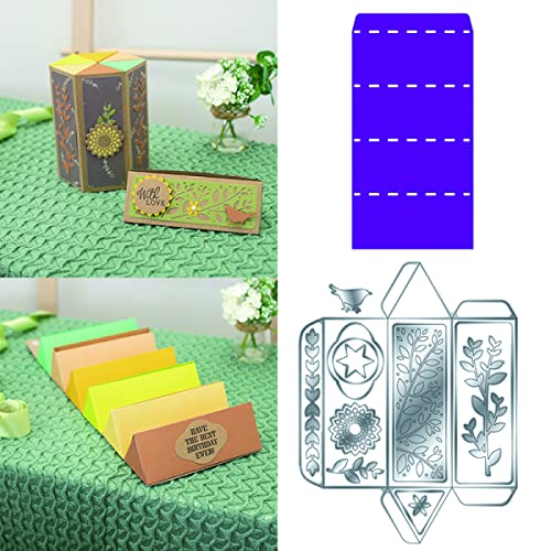 OTCRAFT 3D-Geschenkboxen, Metall-Stanzformen, Blumen und Schmetterlinge, Clip-Stanzschablonen für DIY, Scrapbooking, dekoratives Prägepapier, Leder, Scrapbooking, Kartenherstellung von OTCRAFT