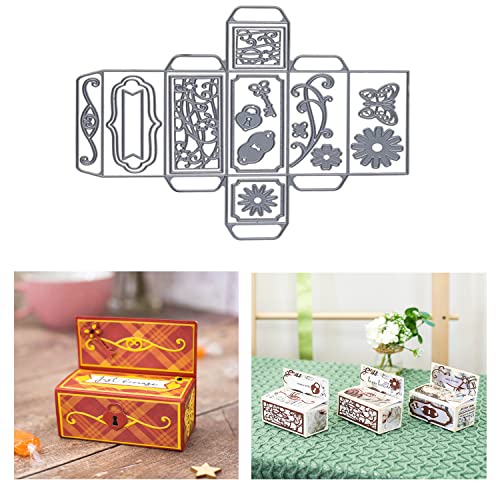 OTCRAFT 3D-Geschenkboxen, Metall-Stanzformen, Blumen und Schmetterlinge, Clip-Stanzschablonen für DIY, Scrapbooking, dekoratives Prägepapier, Leder, Scrapbooking, Kartenherstellung von OTCRAFT