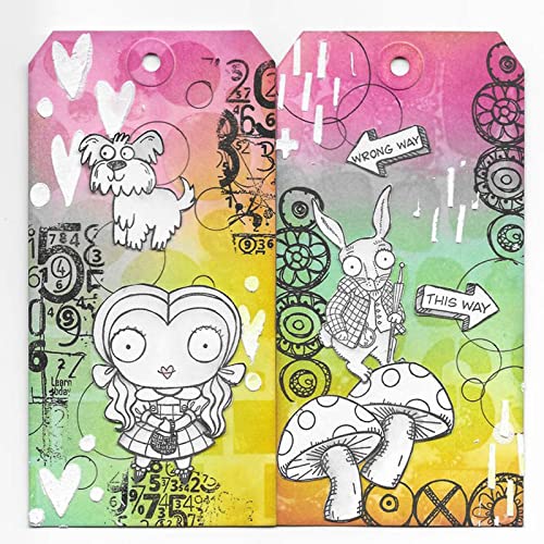 OTCRAFT Mr. Rabbit, MushroomSignpost Silikonstempel Transparente Gummistempel Dichtung für DIY Scrapbooking Papier Basteln Handwerk Kunstbedarf Scrapbooking Album Dekor von OTCRAFT