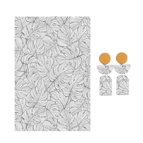 OTCRAFT Transferpapier für Polymerton, Transferpapier für Polymerton, Transferpapier für Bastelarbeiten, Schmuck, Ohrringe, 12 Blatt OTCRAFT Transferpapier für Polymerton, Transferpapier für Polymerton, Transferpapier für Bastelarbeiten, Schmuck, Ohrringe, 12 Blatt von OTCRAFT