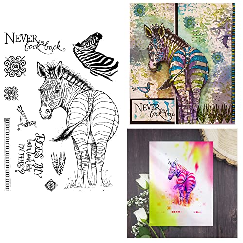 Zebra Stempel Transparent Stempel Kartenherstellung für DIY Scrapbooking Papier Basteln Kunstbedarf Handgefertigt von OTCRAFT