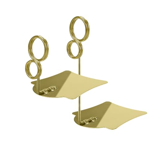 Kennzeichen zeigen Befestigung Etikettenrahmen Schilder-Clip-Halter, Schilderständer, Schilder-Clip mit Metallklemme, 10er-Pack, Kartenhalter in 2 Größen, Schilder-Clip, Clip-Nachrichten(Gold,5CM) von OTENG