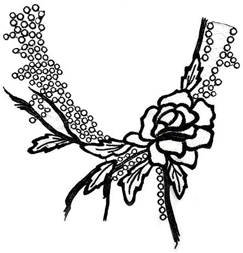 Stickerei Kragen-Aufkleber Spitze-Ausschnitt-Kragen, bestickt, Blumen-Applikation, for Aufnähen, Motiv-Patches for Hochzeitskleid, Applikation, Kragen-Dekoration von OTENG