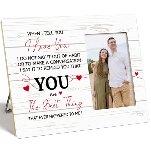 Bilderrahmen für Paare, Aufschrift "You Are the Best Thing That Ever Happened to Me", Holz-Bilderrahmen für Tisch-Wand-Display, romantisches Geschenk für Freund, Freundin, Paare, Geschenke zum von OTINGQD