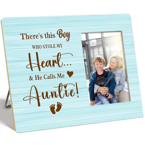 OTINGQD Bilderrahmen für Tante mit Aufschrift "This Boy Calls Me Auntie", Holz-Bilderrahmen für Tischwand, Geschenk für Tante vom Neffen, Tante Geschenkideen, Tante Geschenke für Geburtstag, von OTINGQD