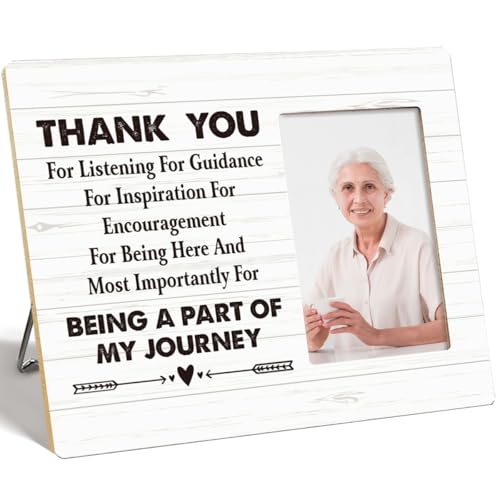 OTINGQD Bilderrahmen mit Aufschrift "Thank You for Listening for Guidance", Holz-Bilderrahmen für Tisch-Wand-Display, Dankeschön-Geschenke für Frauen und Männer, Wertschätzungsgeschenke für Lehrer, von OTINGQD