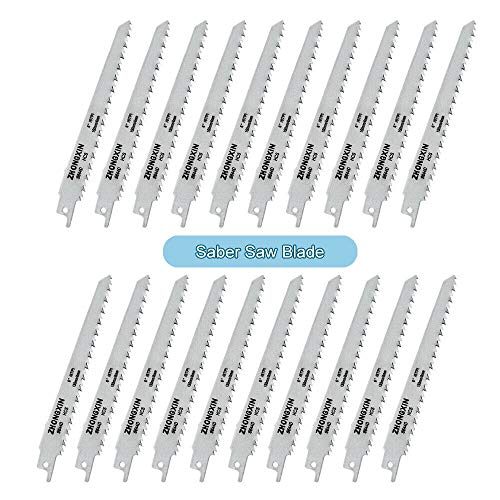 20 Stück Säbelsägeblätter R644D in HCS für Bosch Dewalt, Makita, für Holz, Kunststoff, 150 x 19 x 0,9 mm von TOP-MAX