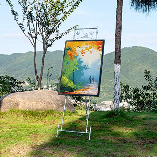 Staffelei-Display, Zeichenbrett, Staffeleien, klappbarer Ölgemälderahmen aus Schmiedeeisen, Außenhöhe 145 cm, einladender Rahmen, Bambusrohr, Gewicht 1,8 kg, Anzeige von OTUEGFGFD