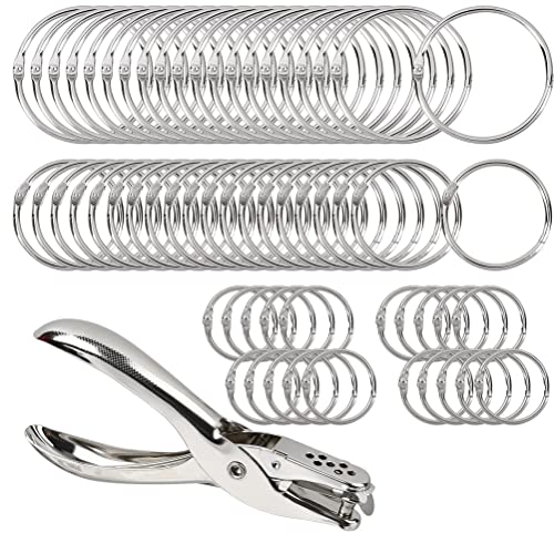 Buchringe Metallringe für Buchbinder 61PCS Buch Hoop Bindungsringe Scrapbook DIY lose Blatt Ringe Für Hefter Metall Scharnier Schnellhefter Sprengring 25mm/38mm/50mm von OTYMIOW