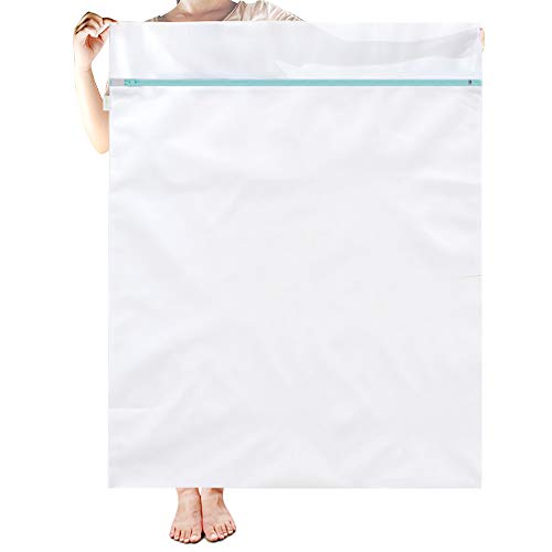 OTraki Wäschesack aus Netzstoff mit langlebigem Reißverschluss für empfindliche Stoffe, Polyester, Weiß, 1 von OTraki