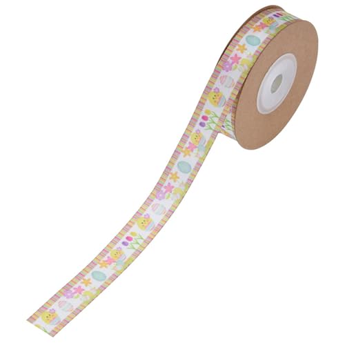 OUBEIDUO Buntes Stoffband zum Verpacken, schönes gemustertes Band, dekoratives Band zum Basteln und Scrapbooking von OUBEIDUO