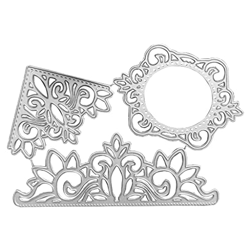 OUBEIDUO Metall-Stanzformen, Spitzenrahmen, Metall-Stanzformen, Scrapbooking, Schablone, Kartenprägung, Fotoalbum, Vorlage, Formdekorationen von OUBEIDUO