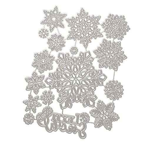 OUBEIDUO Metall-Stanzformen, Weihnachts-Schneeflocken, Metall-Stanzformen, Schablone, Scrapbooking, Album, Papier, Karte, Vorlage, Prägung, Handwerk, Dekoration von OUBEIDUO