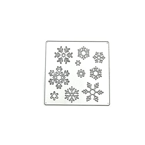 OUBEIDUO Metall-Stanzformen, Weihnachts-Schneeflocken-Metall-Stanzformen, Schablone, Scrapbooking, Album, Papierkarte, Vorlage, Prägedekoration, Dekoration von OUBEIDUO