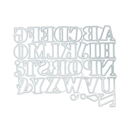 OUBEIDUO Metall-Stanzformen, für kreative Buchstaben A-Z, Metall-Stanzformen, Schablone, Scrapbooking, Prägewerkzeug, Papierkarten, Albumdekoration von OUBEIDUO