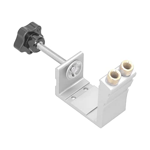 15° Lochbohr-Locator, Schrägloch-Locator, Positionierer, Holzbearbeitungs-Lochlehre, Dübelbohrer-Set, Werkzeugzubehör (Schräglochöffner – Silbergrau) von OUCRIY