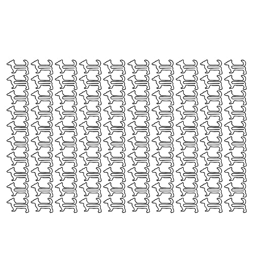 Büroklammern in Hundeform, kreativ niedlich, plattiertes Metall, Lesezeichen, Büroklammern für Studenten, Schreibwaren (Nr. 1), 100 Stück von OUCRIY