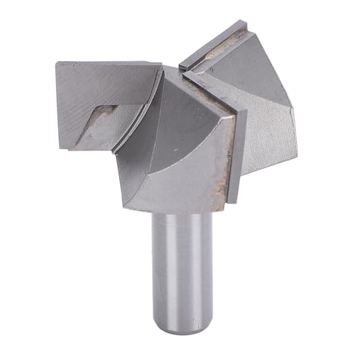 Holzbearbeitung Router Bit - 3 Flötenschlitzrouter -Bit, 1/2in Runde Schaftbodenreinigungsrouter Bit für Holzbearbeitungsprojekte, mit Geschweißten Klingen, für Weichholz, von OUCRIY