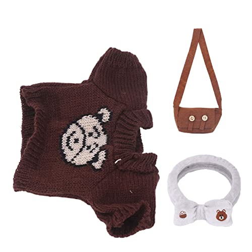 OUCRIY Puppenkleidungszubehör Puppenpullover Haarband Umhängetasche Niedliche DIY Puppenkostümkleidung für 11,8-Zoll-Mädchenpuppen von OUCRIY