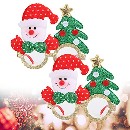 OUCRIY Weihnachtsbrille Funkelnde Brille Haarschmuck Weihnachten Brille Rahmen Kostüm Brille Weihnachtsschmuck Weihnachtsmann Rentier Weihnachtsbaum Party Requisiten Weihnachten Cosplay von OUCRIY