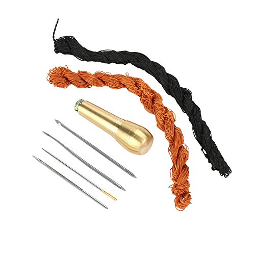 Reparatur Nähahle Nadeln 15×10×2 18M Schwarz Linien Fäden Für DIY Schuhe Reparatur Mit Haken Nadeln Nähahle Kit von OUCRIY