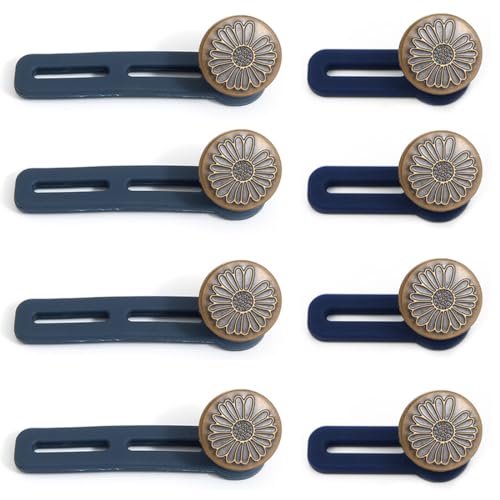 OUDQFCJ 8pcs Hosenbunderweiterung Knopf Hosen Expander Button Taille Extender Knopf Metall Hosenknopf Verlängerung Buttons für Jeans Hosen Hosenerweiterung von OUDQFCJ