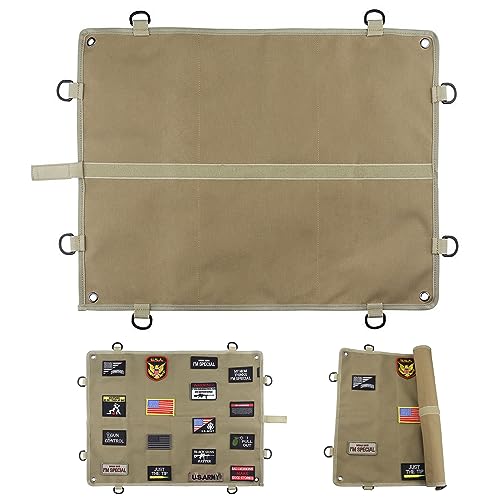 Patches Klett Organizer, Wand Kletttafel Klettmatte, Taktisch Militär Klettwand, Klett Display Tafel, Faltbar Aufhängung Patch Klett Board (60 * 45CM-A) von OUGPIU