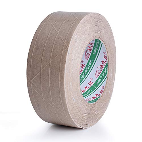 Klebeband mit flacher Rückseite, glasfaserverstärktes Kraftpapier, Verpackungsband: 6 cm x 50 m. (Kraftpapier) von OUKEYI