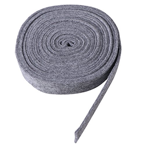 OULII 500cm Filzband Bastelfilz Dekoband Rolle Filzplatten für Weihnachten Advent Hochzeit DIY Dekorationen (grau) von OULII