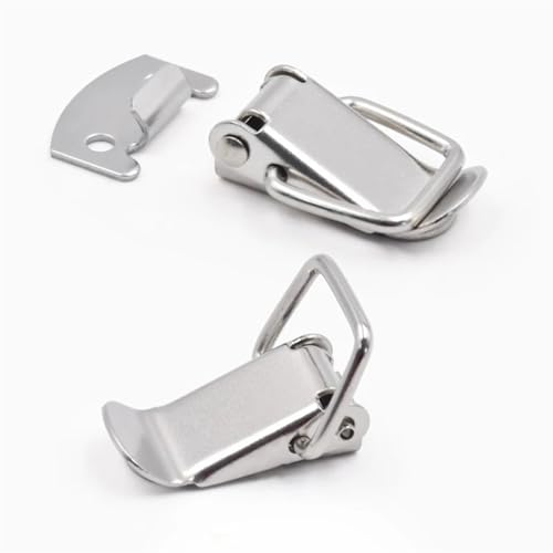 5 Stück Edelstahl-Entenmundschnalle, Mini-Schloss, Schrankverschluss, Knebelverschlüsse for Koffer, Boxen, Möbelbeschläge(5pcs-Iron) von OUMIFAND