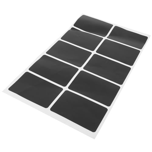 OUNONA 1 Blatt Selbstklebende Tafelaufkleber Kreideaufkleber Beschriften Wiederverwendbare Kreideetiketten Aufkleberetiketten Schwarze Wiederbeschreibbare Etiketten Tafel-tag Pvc Black von OUNONA