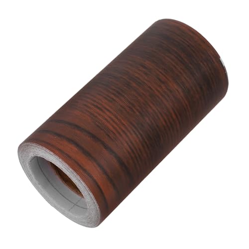 OUNONA 1 Rolle Aufkleber Mit Holzmaserung Pinnwand Aus Holz Schrank Klebeband Holzbodenband Bordüren Für Badezimmer Holzmaserungsbänder Reparatur Von Holzmaserungsböden Coffee Pvc von OUNONA