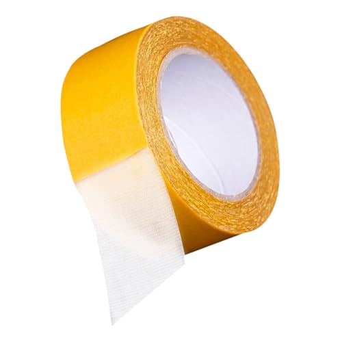 OUNONA 1 Rolle Doppelseitiges Gewebeklebeband Netzband Doppelseitiges Teppichklebeband Industrielles Doppelseitiges Klebeband Stark Klebendes Doppelseitiges Klebeband Gelbes Papier von OUNONA