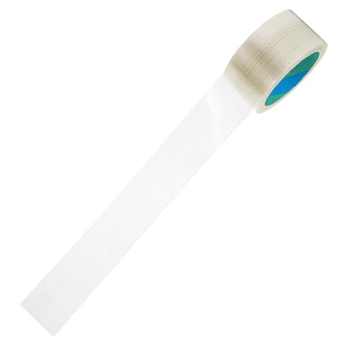 OUNONA 1 Rolle Glasfaserband durchsichtiges klebeband hitzebeständiges klebeband verpackungsband Industrieklebeband Haftband Befestigungsbänder Hochleistungs-Packband Papier Weiß von OUNONA