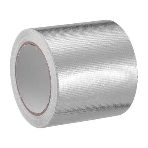 OUNONA 1 Rolle Glasfasergewebe-aluminiumfolienband Aluminiumfolien-isoliertes Rohr Folienklebeband Dichtungsband Für Den Kamin Schalldämmendes Klebeband Band Mit Hoher Hitze Silver von OUNONA