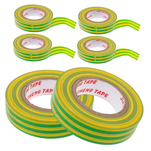 OUNONA 1 Satz Isolierband Band Mit Hoher Hitze Lötband Elektronikband Elektroklebeband Elektriker Klebeband Elektrisches Klebeband Für Den Innenbereich Isolierbänder Pvc Yellow 6 Rollen von OUNONA