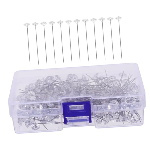 OUNONA 1 Satz Stift Hochzeitsnadeln Schmucknadeln Blumenpins Nähpins Die Blumennadel Blumenstrauß-charm-pin-set Blumenstrauß Zubehör Ansteckblume Liefert Legierung Transparent 200 Stück von OUNONA