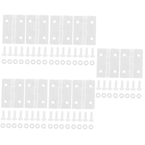 OUNONA 10 Sätze Scharnier Doppelt Wand Unterstützung Bausatz Haken Verriegeln Zusammenklappbar Schwer Tür Platte Baracke Kette Begrenzer Wohnmobil Regale Nachweisen Tor Acryl Transparent von OUNONA
