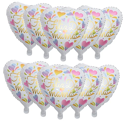 OUNONA 10 Stück Folienballons Mutter Dekoration Dekorationen für Und Rosa Mütter Partyballon Ballon zum Muttertag Muttertagdekoration Muttertagsdeko Aluminiumfolie OUNONA 10 Stück Folienballons Mutter Dekoration Dekorationen für Und Rosa Mütter Partyballon Ballon zum Muttertag Muttertagdekoration Muttertagsdeko Aluminiumfolie von OUNONA