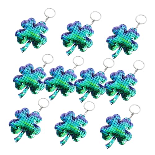 OUNONA 10 Stück Schlüsselanhänger Mit Vierblättrigem Kleeblatt Mädchen Schlüsselanhänger Rucksackschlüsselkette Schlüsselanhänger Für Party Plastik Green OUNONA 10 Stück Schlüsselanhänger Mit Vierblättrigem Kleeblatt Mädchen Schlüsselanhänger Rucksackschlüsselkette Schlüsselanhänger Für Party Plastik Green von OUNONA