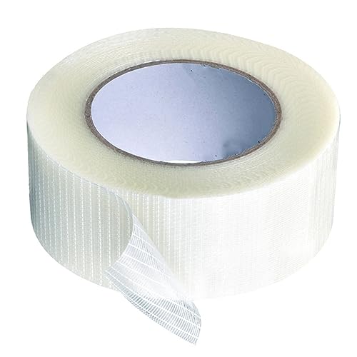 OUNONA 1Stk Klebeband Gitterfaserband gewebtes Glasfaserband Fiberglas-Fischband nicht leitendes Fischband Glasfaser-Trockenbauband befestigungsband haushaltsgeräte Verpackungs Band Weiß von OUNONA