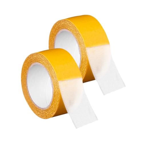 OUNONA 2 Rollen Bastelband Dekor Starkes Klebeband Panzerband Gitter Durchscheinendes Klebeband Gelbes Papier von OUNONA