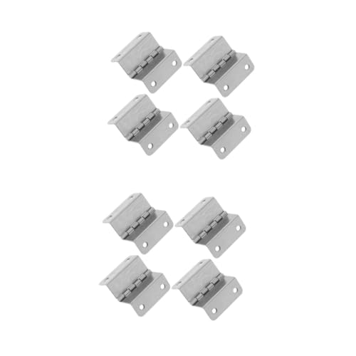 OUNONA 2 Sätze Scharnier Falt-hardware Ventilhardware Heimhardware Beschläge Für Zweiflügelige Türen Rostfreier Stahl Silver 4 Stück * 2 von OUNONA