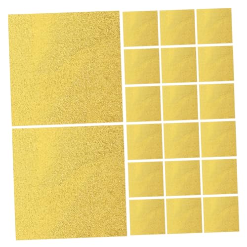 OUNONA 200St goldene Schokoladenbonbons Packpapier Geschenkpapier aus Goldfolie quadratisches Aluminiumfolienpapier Verpackungen für Schokoriegel Bonbonfolienverpackungen 10cm Süssigkeit von OUNONA