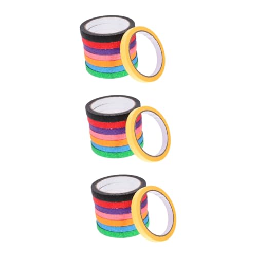 OUNONA 3 Sätze Farbiges Abdeckband Farbiges Klebeband Für Das Klassenzimmer Malerband Zeichenband Scrapbook-diy-klebebänder Regenbogenband Selbstgemachtes Abklebeband Papier 8 Rollen * 3 von OUNONA